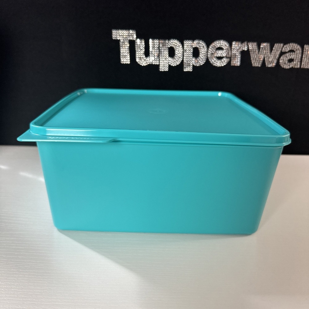 Tupperware Basic Fridge Tab Container 5L / 19 Cup Keep Tabs Teal Blue 5L